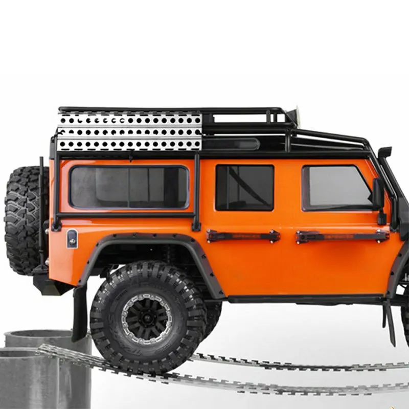 2PCS Metal Simulation Recovery Traction Board Sand Ladder Escape Anti-Skid Rescue Ramps fo TRX4 Defender Bronco SCX10 D90 RC4WD