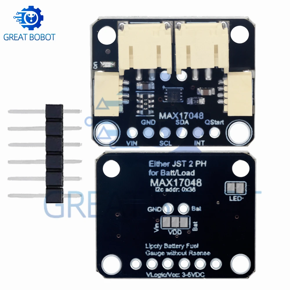 1 szt./5 szt./10 szt. Moduł miernika mocy i monitora baterii 2.5V-5.5V MAX17048 DO STEMMA JST PH & QT/Qwiic — zdjęcie produktu 4