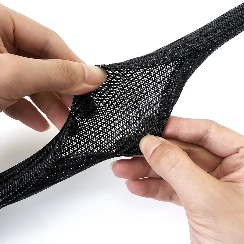 2/5M Split Cable Sleeve 5mm ~ 50mm PET Braided Insulated Self-Closed Sleeving USB Wire Wrap Power Organizer Line Protection