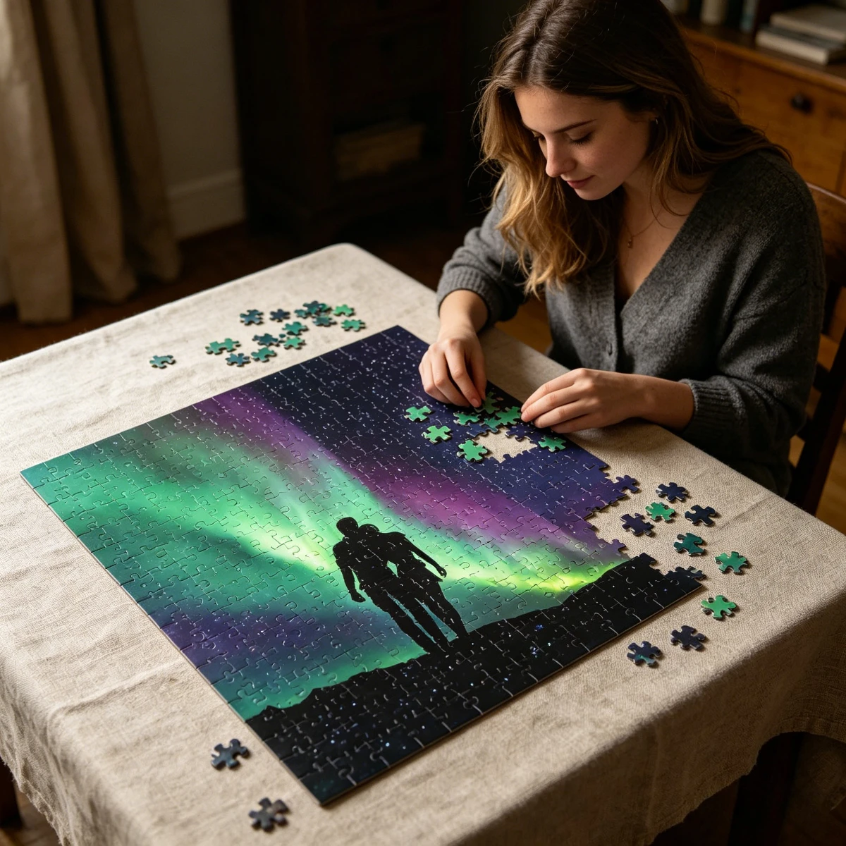 Puzzle en bois personnalisé avec photo de famille, cadeau pour anniversaire d'amis, mariage, anniversaire de mariage, Saint-Valentin, 35/150/300/500/1000 pièces