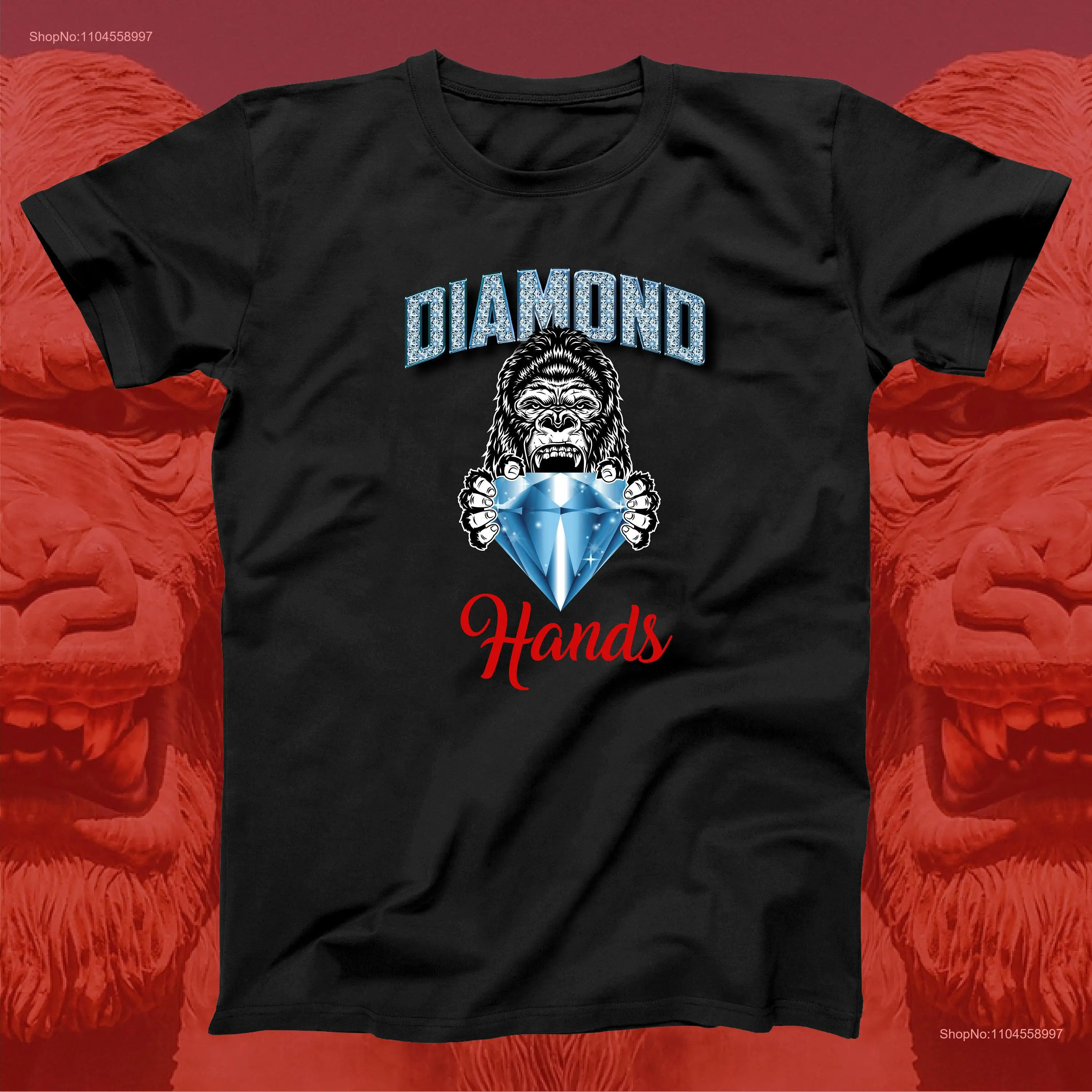 Diamond Hands T-Shirt GME Stonks AMC WSB Wall Street Bets Hold The Line Reddit Lustige Investor Day Trader Tendies