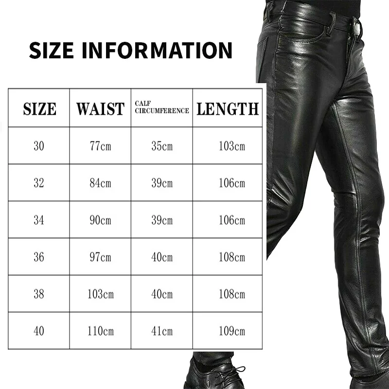 Keuze PU-leren broek Herenmode Rock-stijl Nachtclubdansbroek Heren kunstleer Slim Fit skinny motorbroek