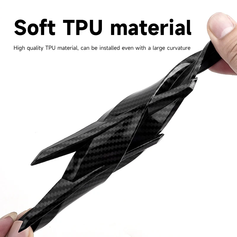 2 قطعة السيارات العلوي الحاجب العالمي غطاء مصباح السيارة ملصق ذاتية اللصق شريط مائي الديكور لجسم السيارات #3