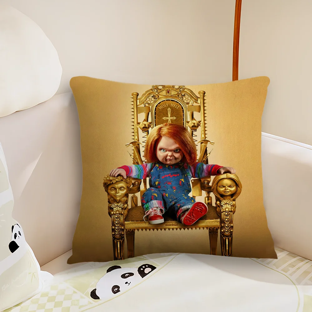 Hot Horror Movie C-Chucky Pillow Case Living Room Sofa Cushion Cover Suitable For Home Bedroom Room Decoration