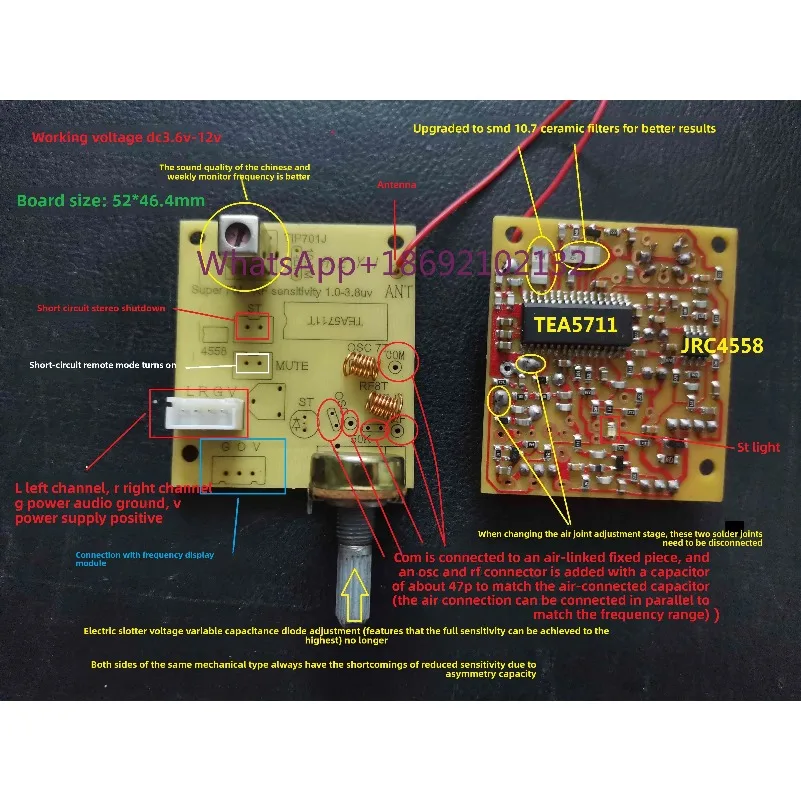 TEA5711 Radio Board FM High Sensitivity Stereo Radio Board