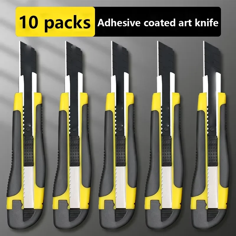 المهنية الفولاذ المقاوم للصدأ سكّين متعدّد الاستخدامات كبير خلفية القاطع حاد دائم الة قطع الورق شفرة سميكة فتاحة الصناديق السريعة #5