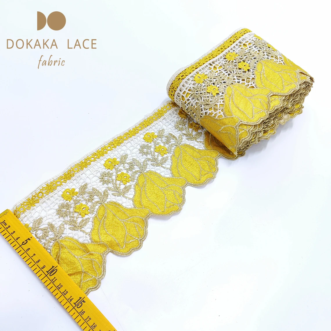 2023 High Quality Lace Ribbons For DIY  African Sewing Accessories Senegal Elegant Women Dress Cotton Lace Bilateral Handicrafts