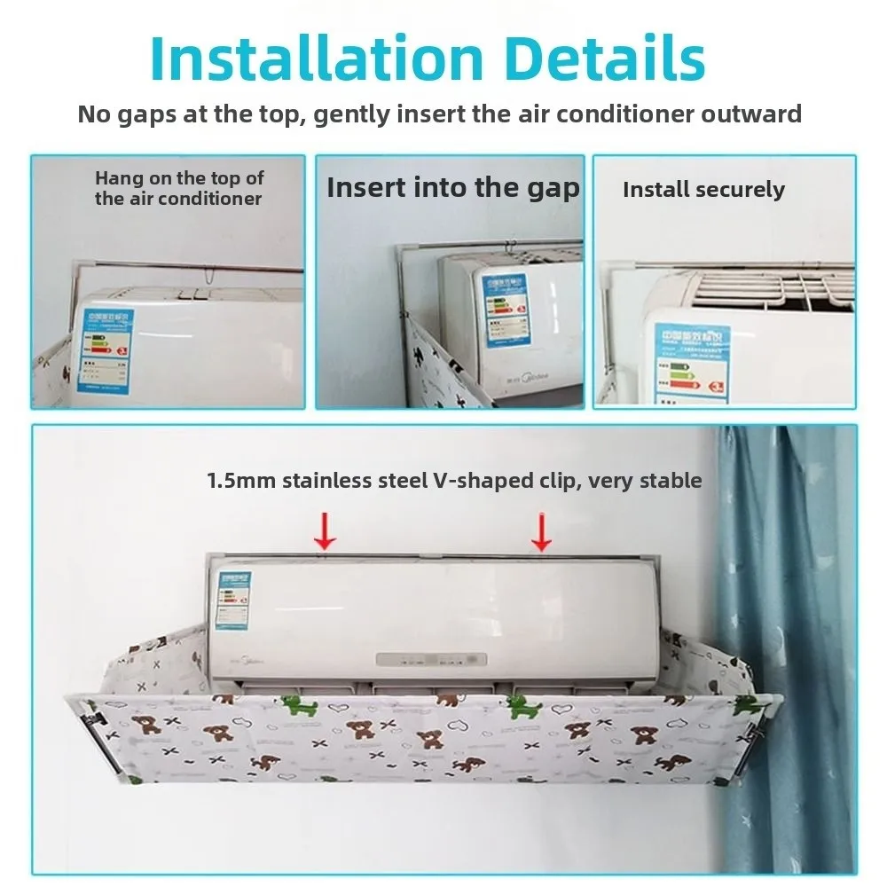 

Регулируемое лобовое стекло кондиционера, бесшумная подвесная перегородка направления ветра, ветрозащитная энергосберегающая перегородка для выхода кондиционера