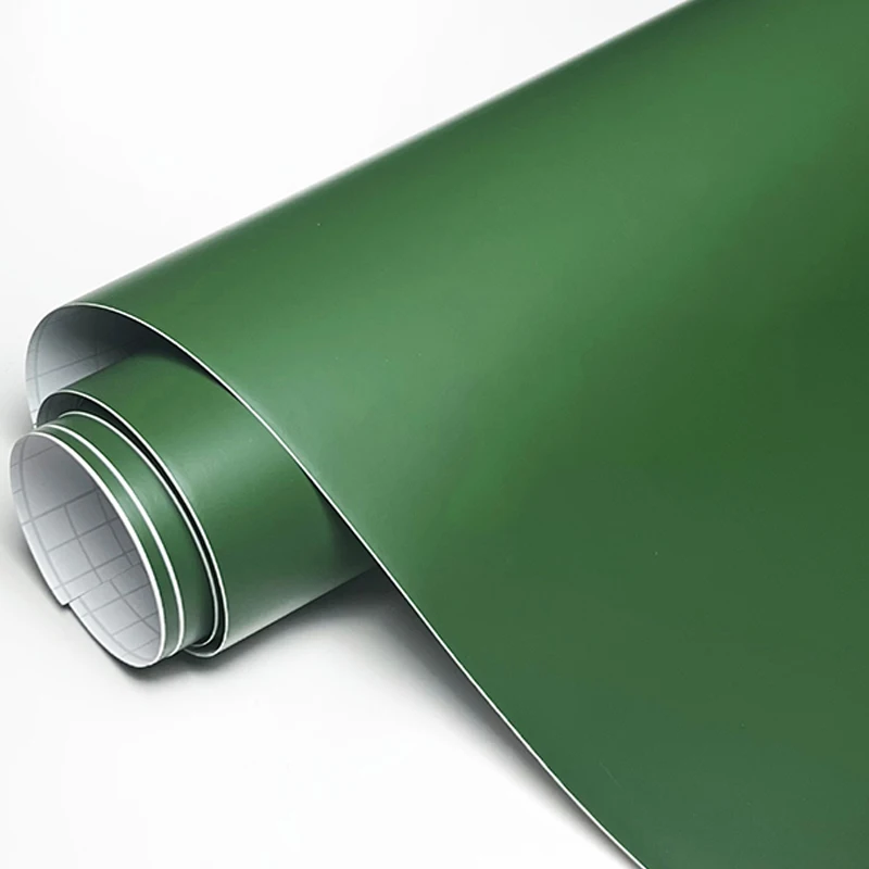 Premium Matte Green  Car Vinyl Wrap Film With Air Release Self Adhesive DIY Sticker Decal For Bicycle Console Computer Phone
