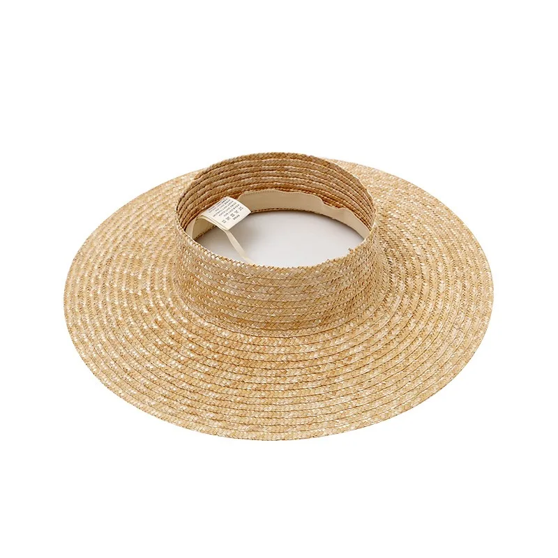 

New Women Summer Visors Nature Straw Hat Wide Large Brim Classics Empty Top Straw Hats Chapeau Femme Beach UV Protection Sunhat