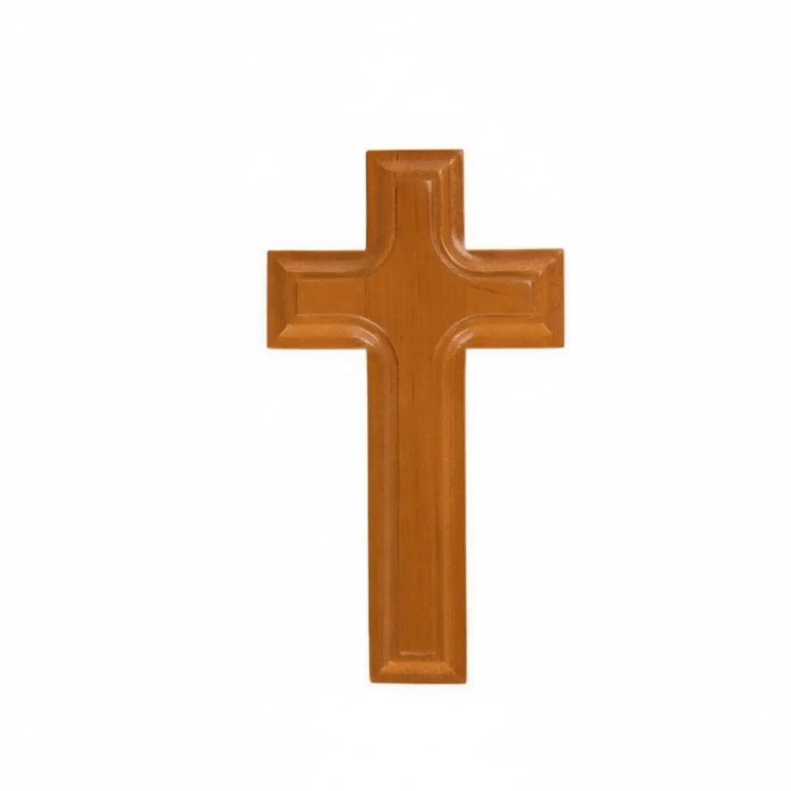 Beech Wood Cross Ornament Minimalist Design Wooden Cross Home Decor for Office, Prayer Room