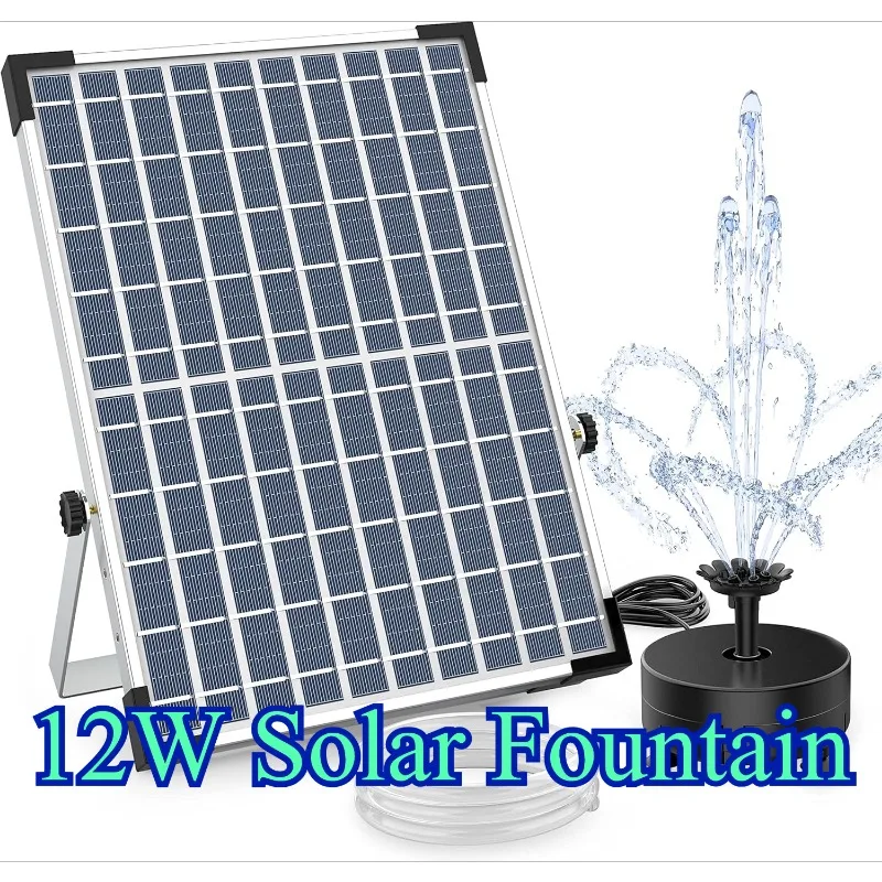

Солнечный фонтанный насос 12 Вт с 6 насадками, солнечная панель для прудов, аквариумов, садов, бассейнов, водных объектов