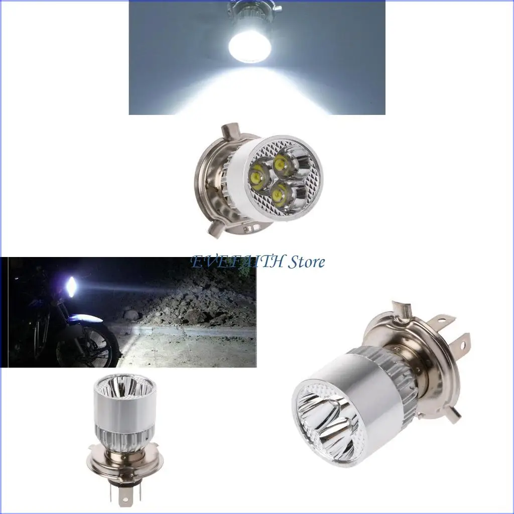 

124B 12-80V H4 3 Светодиодные мотоциклевые фар FOG Lights HI/LO