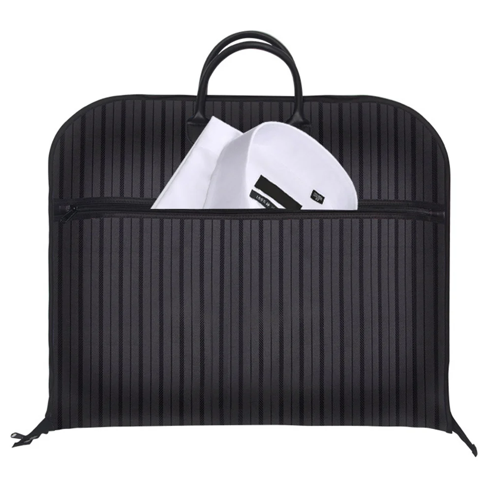 

Oxford Cloth Suit Cover Striped Suit Coat Bag Clothing Storage Bag Breathable Garment Suit Cover Clothes Dress Carrier Bag with