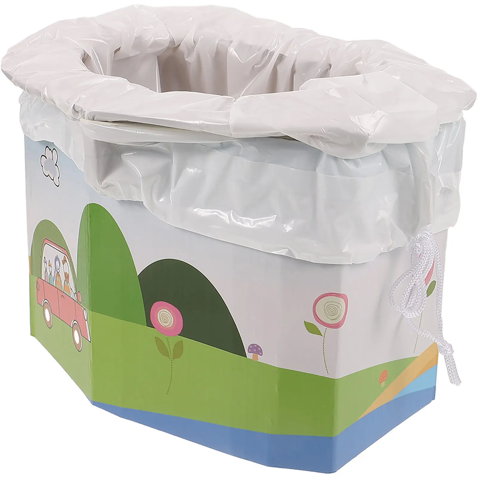 1Set Portable Toilet Foldable Lightweight Car Camping Outdoor Emergency Travel Portable Potty for Adults and