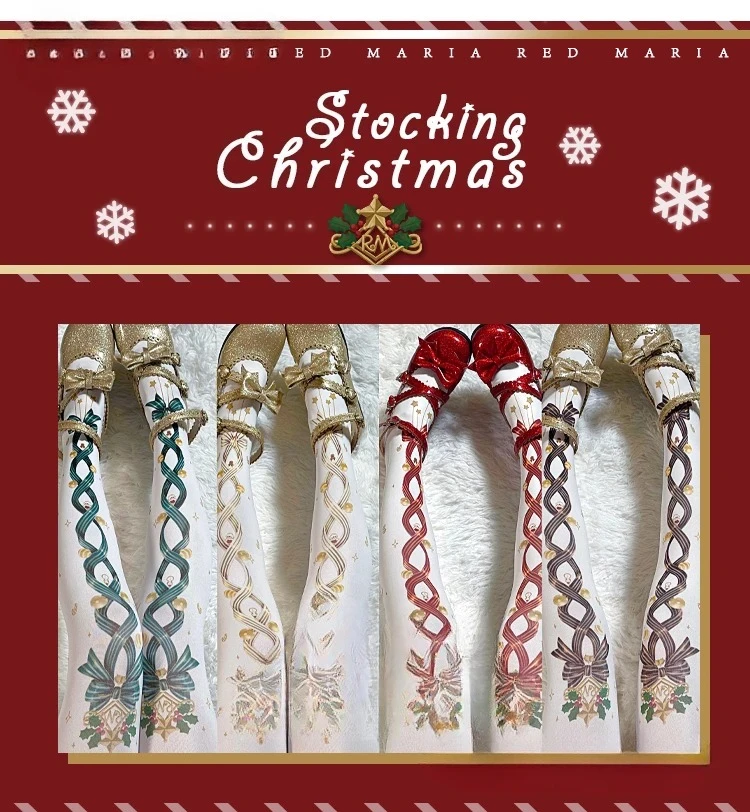 Original Christmas Bell Socks Snowman Elk Printed Pantyhose Women Girls Christmas Gift Fashion Legging Stocking Female Tights