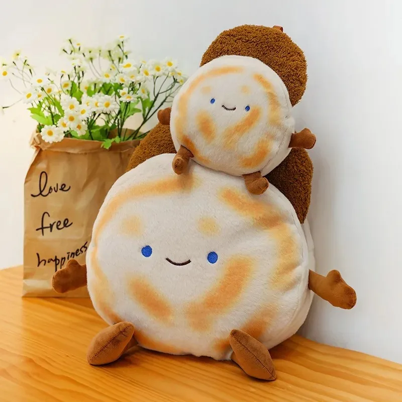 Hot Sell Xi An Roujiamo Dolls Plush Toys New Cartoon Simulation Food Cake-shaped Doll Cute Pendant Souvenir Novelty Gag Toys