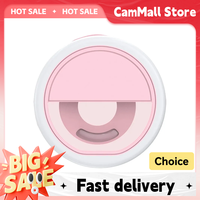 RK12 USB Rechargeable LED Selfie Ring Light Mobile Phone Fill Light Lens LED Selfie Lamp Ring For iPhone Samsung Xiaomi Huawei