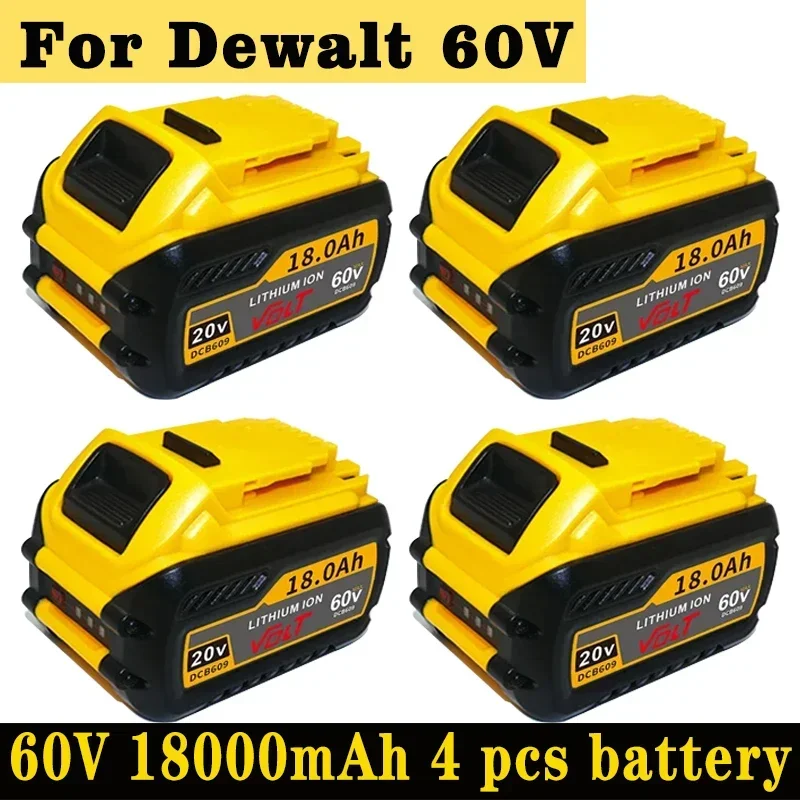 Batería de repuesto de 18000mAh para batería de iones de litio DeWalt 20V/60V MAX para baterías de herramientas Flexvolt DeWalt DCB547-XJ DCB200 DCB201