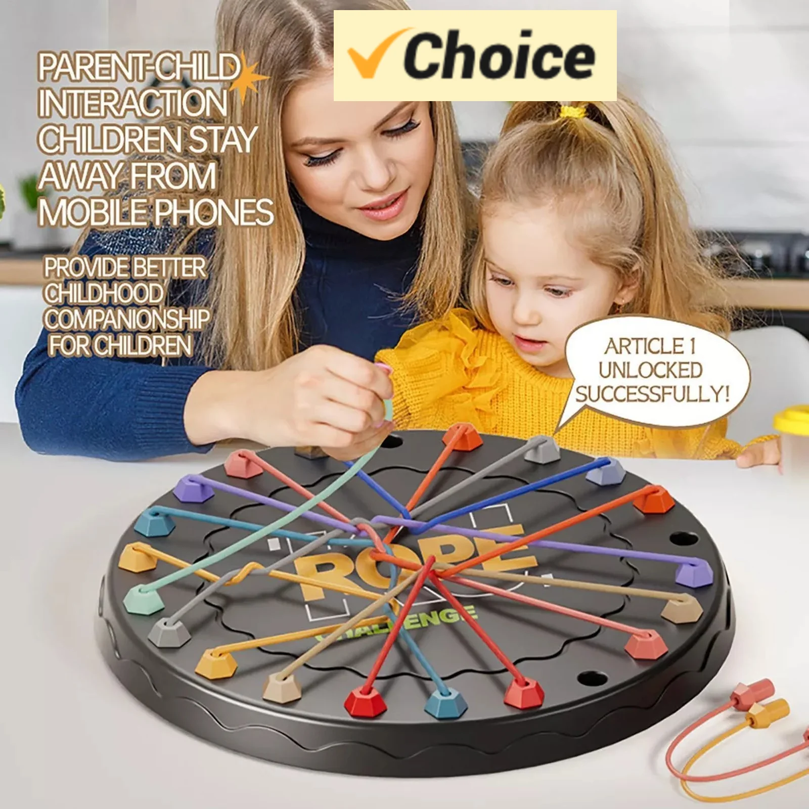 لعبة ألغاز بعقدة عيد الحب، طاولة Untangling، تحدي حبل Untying مع مستويات صعوبة مختلفة، الوالدين والطفل #2