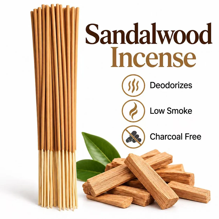 22cm Sandalwood sticks, 20 sticks/40 sticks/80 sticks, can be used for home decoration to eliminate odors, and can be used for