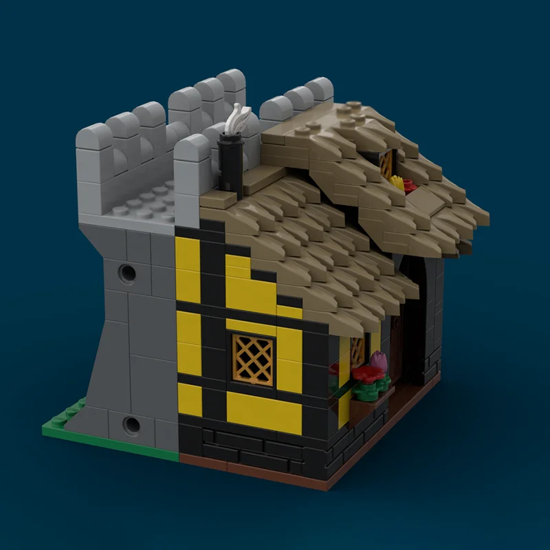 Ville rue vue modèle Moc briques de construction maison médiévale modèle technologie blocs modulaires cadeaux jouets de noël bricolage ensembles assemblage