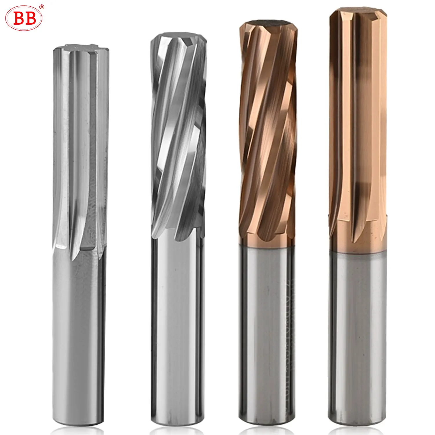 BB ドリルリーマー H8 H9 ストレートおよびスパイラルフルート 金属アルミニウム用 2-20mm 工具