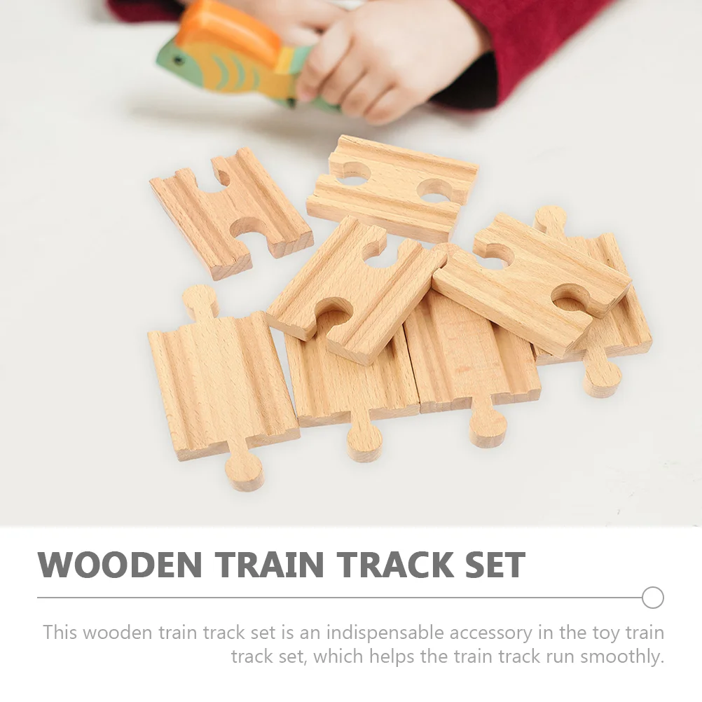 Paquete de expansión de 18 Uds., accesorios de vía de tren de madera, juguetes a granel para niños pequeños, juguetes ferroviarios con Control remoto