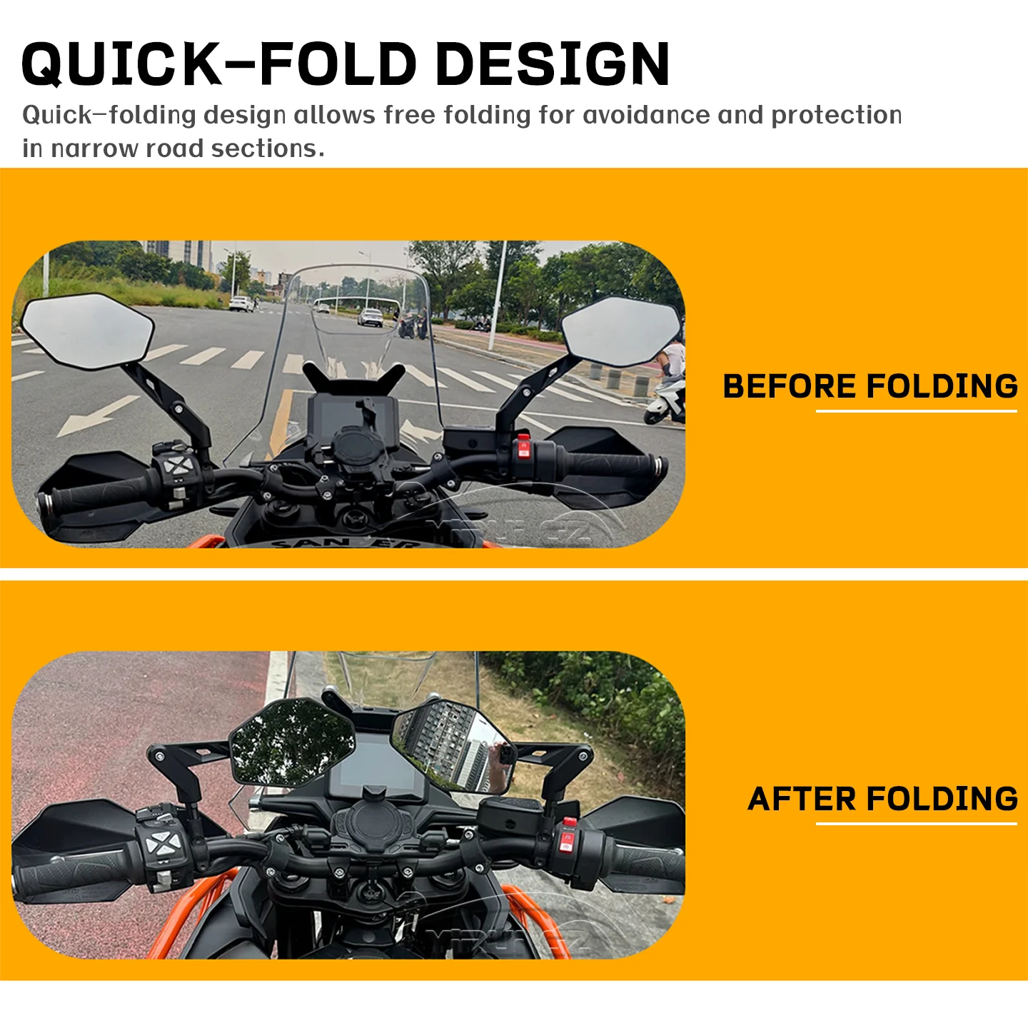 NEW Motorcycle Accessories New CNC Aluminum Foldable Rearview Mirror Adjustable Side Mirror FOR DUCATI Desert X Multistrada 1260