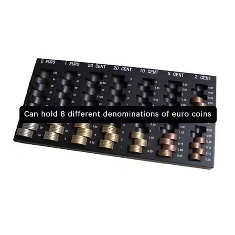 1PC Euro Storage Box Money Organizer Universal Black Money Storage Case Money Tray Gifts Money Dispenser Pocket Organizer