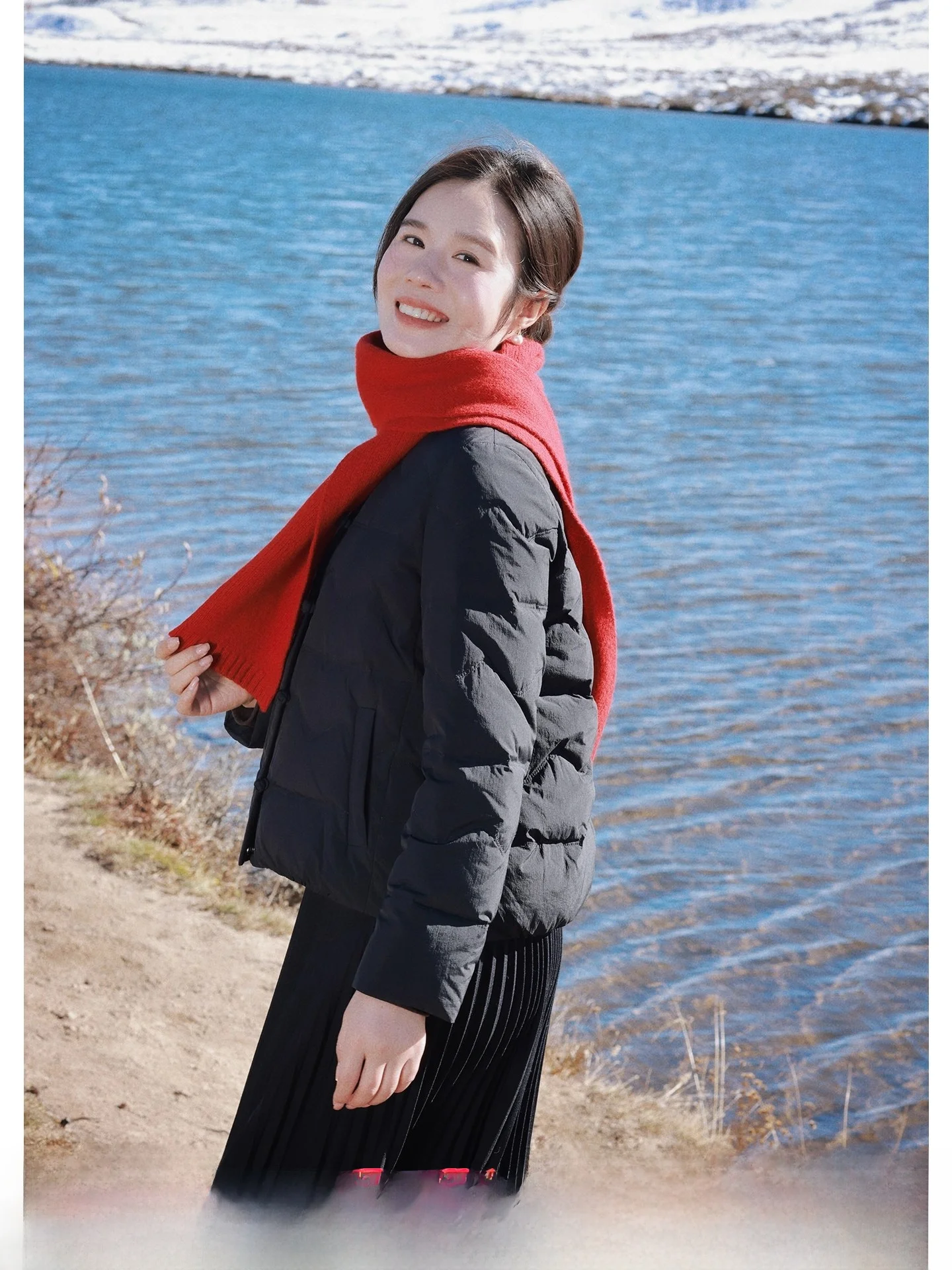 

Red Tead Bla Du down Jaet Women's ort Lightweight Winter Clothes 2025 New Elegance Du Feather Outerwear Top