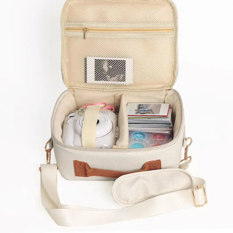 Camera Bag Multi Interlayer Storage Bag Adjustable Shoulder Strap Handle Zip Box Carry Case for CP9100 1200 1300 DSLR Cosmetic