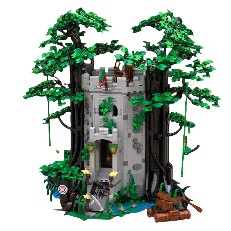 نموذج بناء قلعة العصور الوسطى MOC - مكعبات بناء لعبة تجميع الأجزاء الصغيرة - قطعة 1989 - مناسبة لجميع المتحمسين - Crea #2