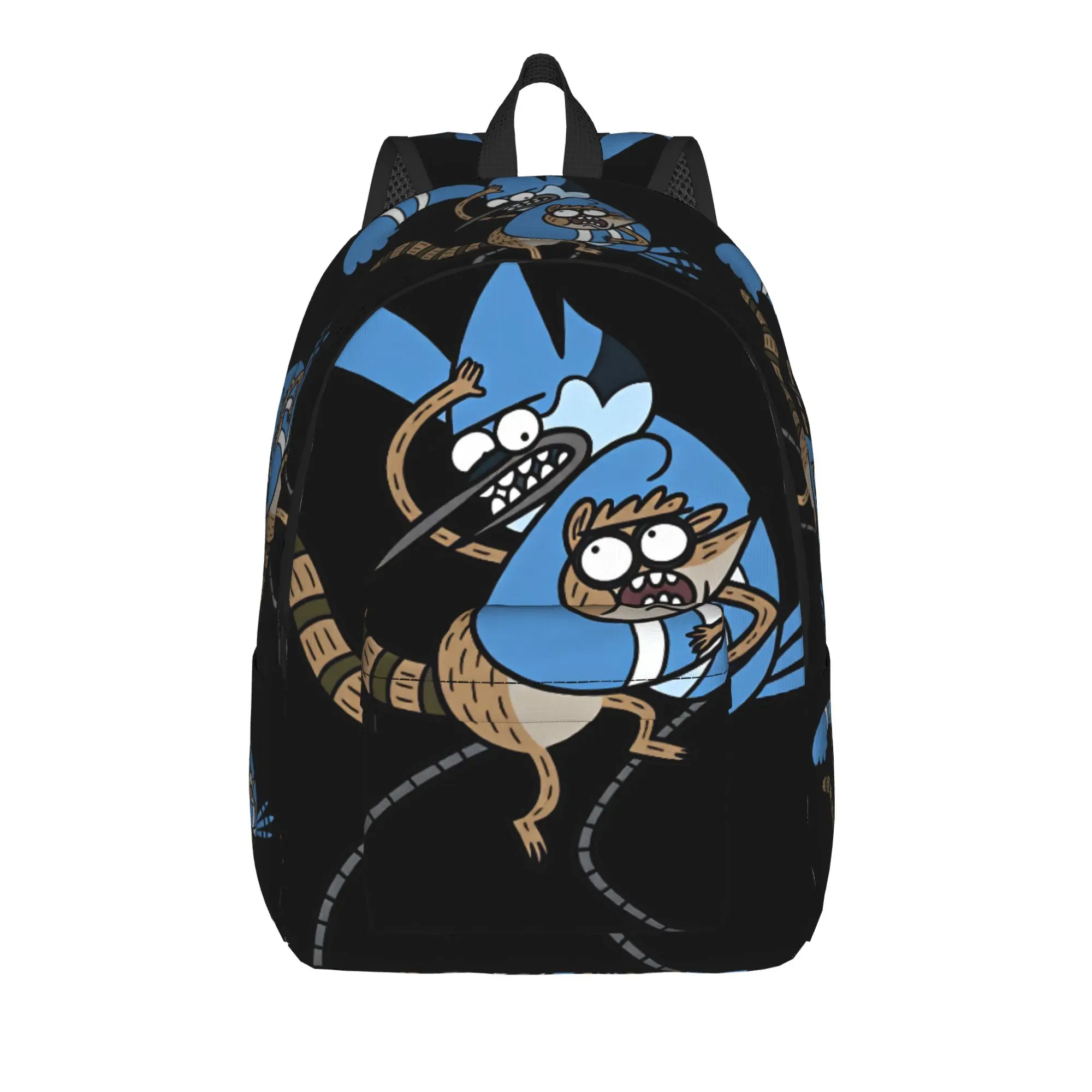 Mordecai And Rigby Regular Show Cartoon Characters Backpack  Daily Backpacks Male Design Durable School Bags Fashion Rucksack