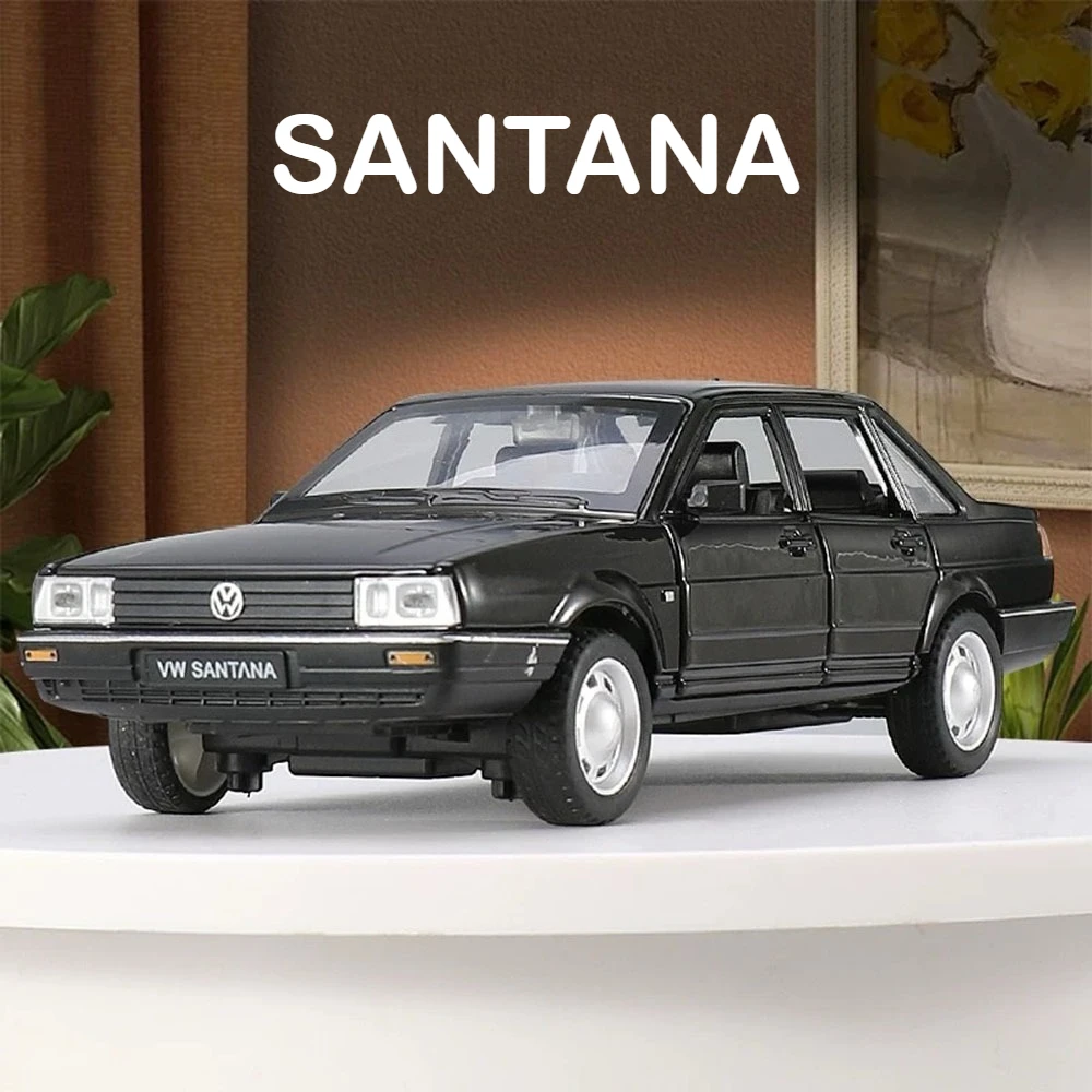 

1:32 Santana CC Alloy Models Toys Diecast Cars Ornament Wheels Turned Miniature Vehicle with Light Music Car Boys Festival Gifts