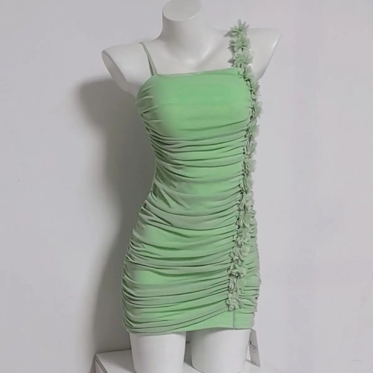 2026 Vestidos De Mujer Summer Dress Women's Clothing Fashion 3d Floral Sling Robe Femme Ruffles Folds Bodycon Mini Sexy Dresses