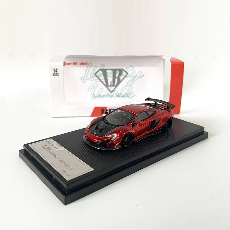 Star 1:64 Model Car 650S LBWK Wide Body Refitting Alloy Die-Cast Sport Vehicle- Metallic Red & Gloss White