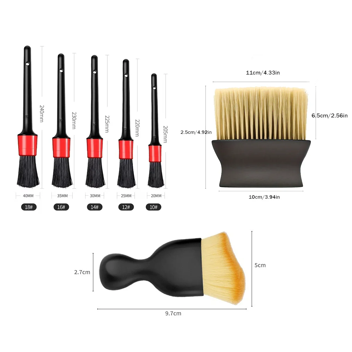 Detailing Brush Set Car Brushes Car Detailing Brush For Car Cleaning Detailing Brush Dashboard Air Outlet Wheel Brushes