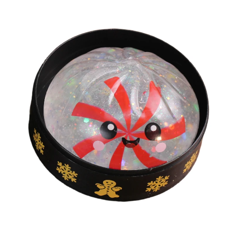 2026 Weihnachtsthemen-Quetschball: Niedlicher Brötchen-Squishy mit langsamem Rückstand zur Stresslinderung, Weihnachtsfigur, Geschenk – Detail 3