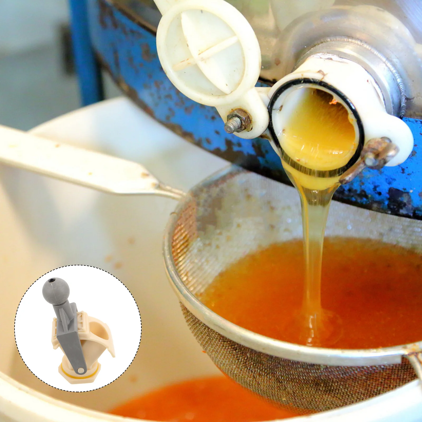 

Plastic Honey Gate Valve Extractor Ergonomic Ball Handle Honey Extractor Tool Beekeeping Supplies Bucket Accessory
