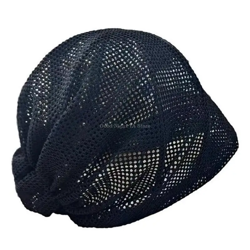 Black Sleep Hair Covers Light weight Breathable Hair Net Crochet Wigs Hat