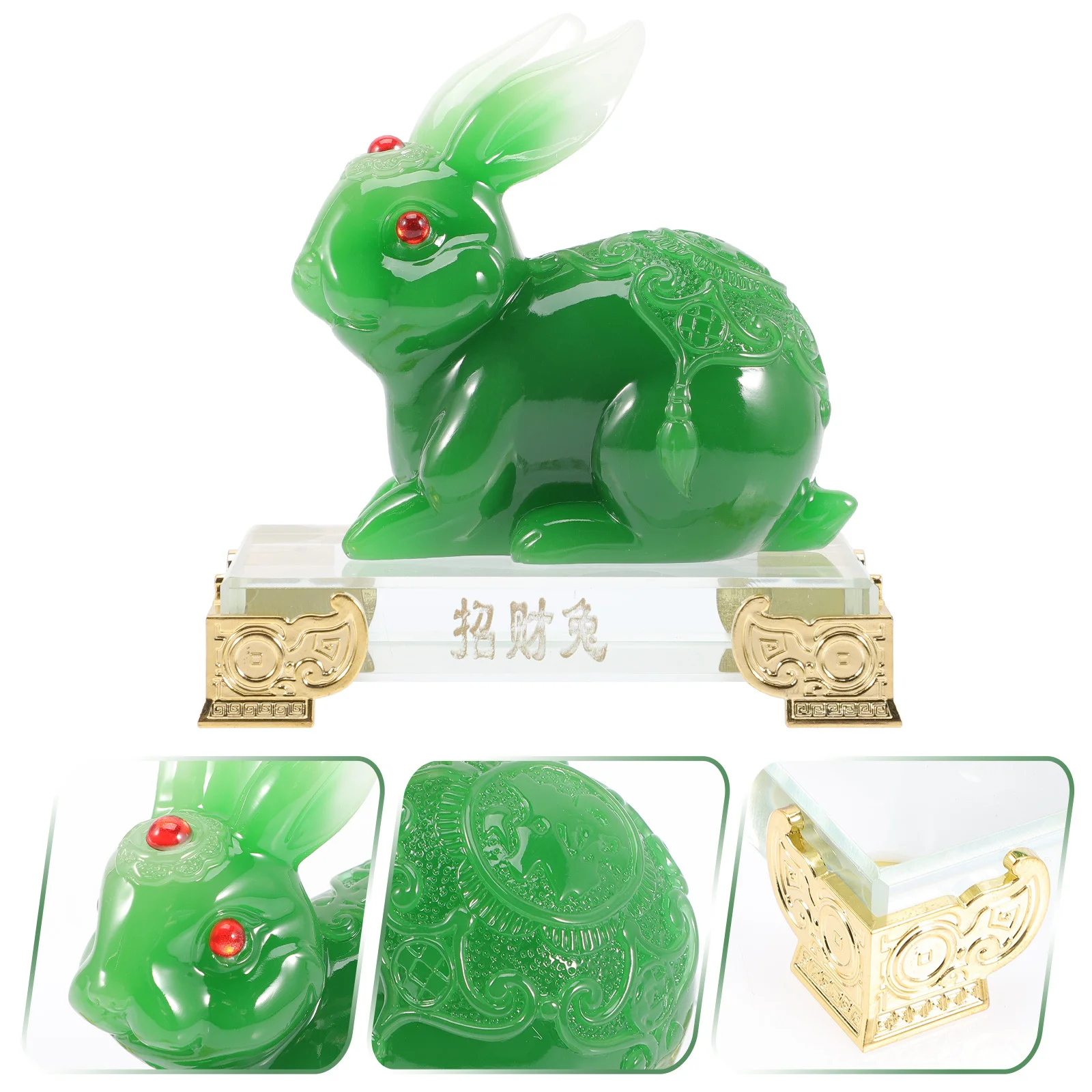 

Home Decor Jade Rabbit Ornament Handmade Statue Accessories Figurines