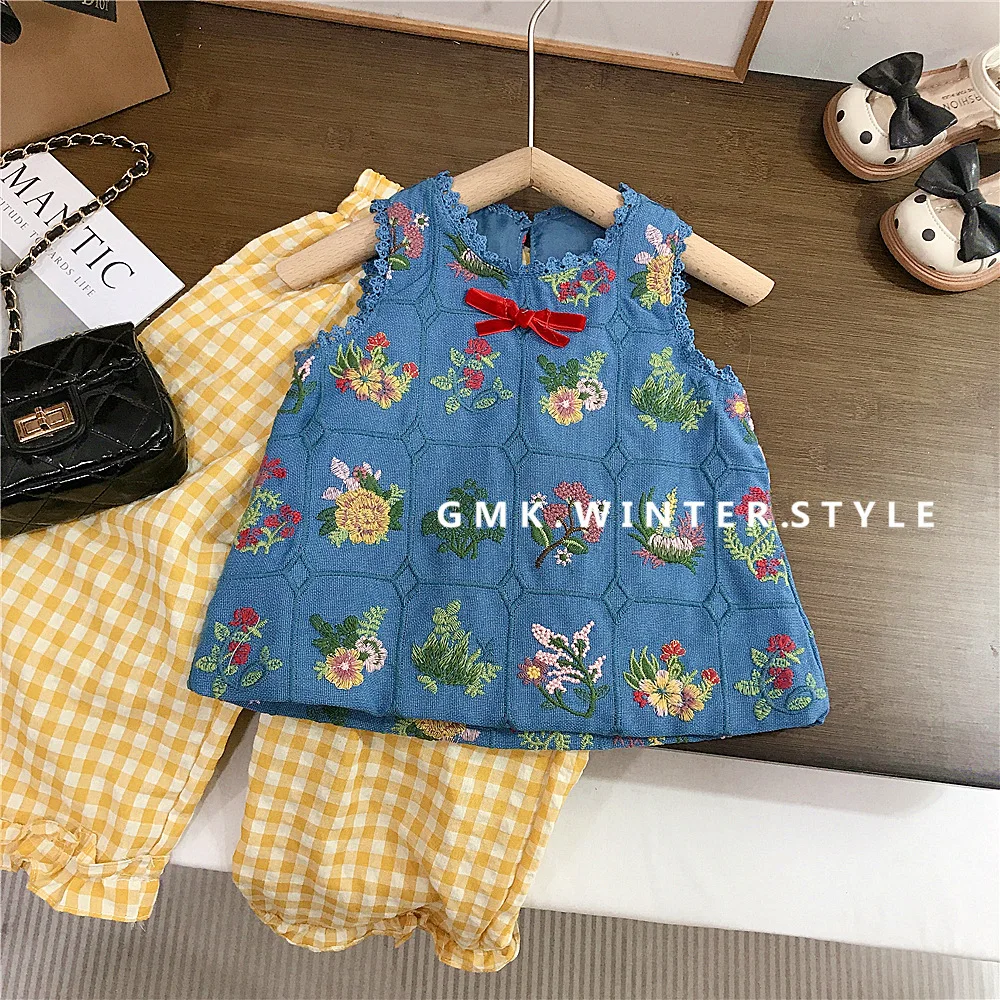 

Girls Set 2026 Summer New Children Stylish and Cute Summer Clothes Fashionable and Sweet Thin Two-piece Set for Baby Girls