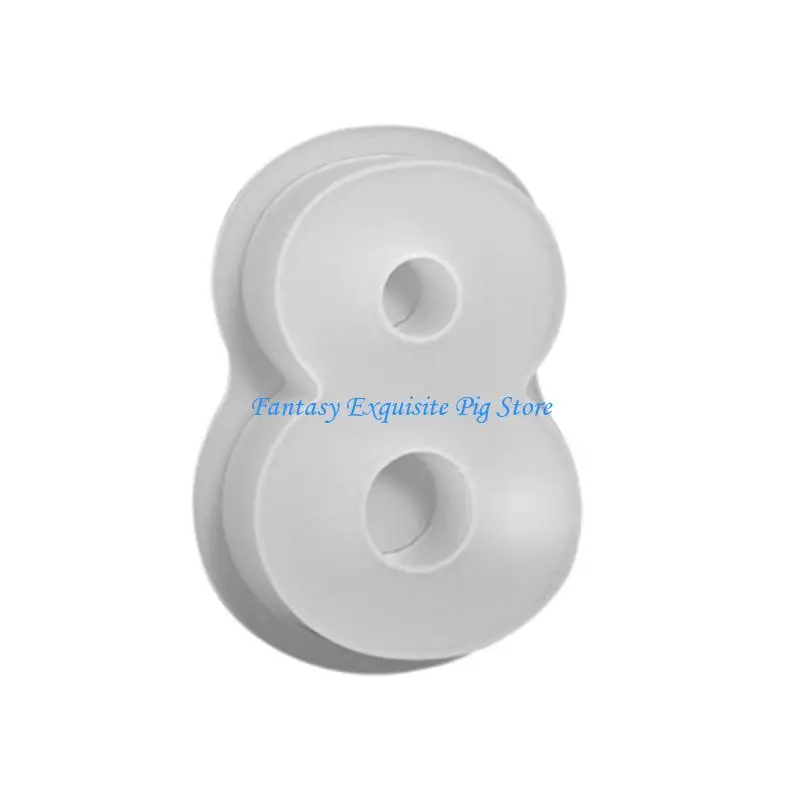 Numbers Candlestick Silicone Mold DIY Holder Home Cement Plaster Mould
