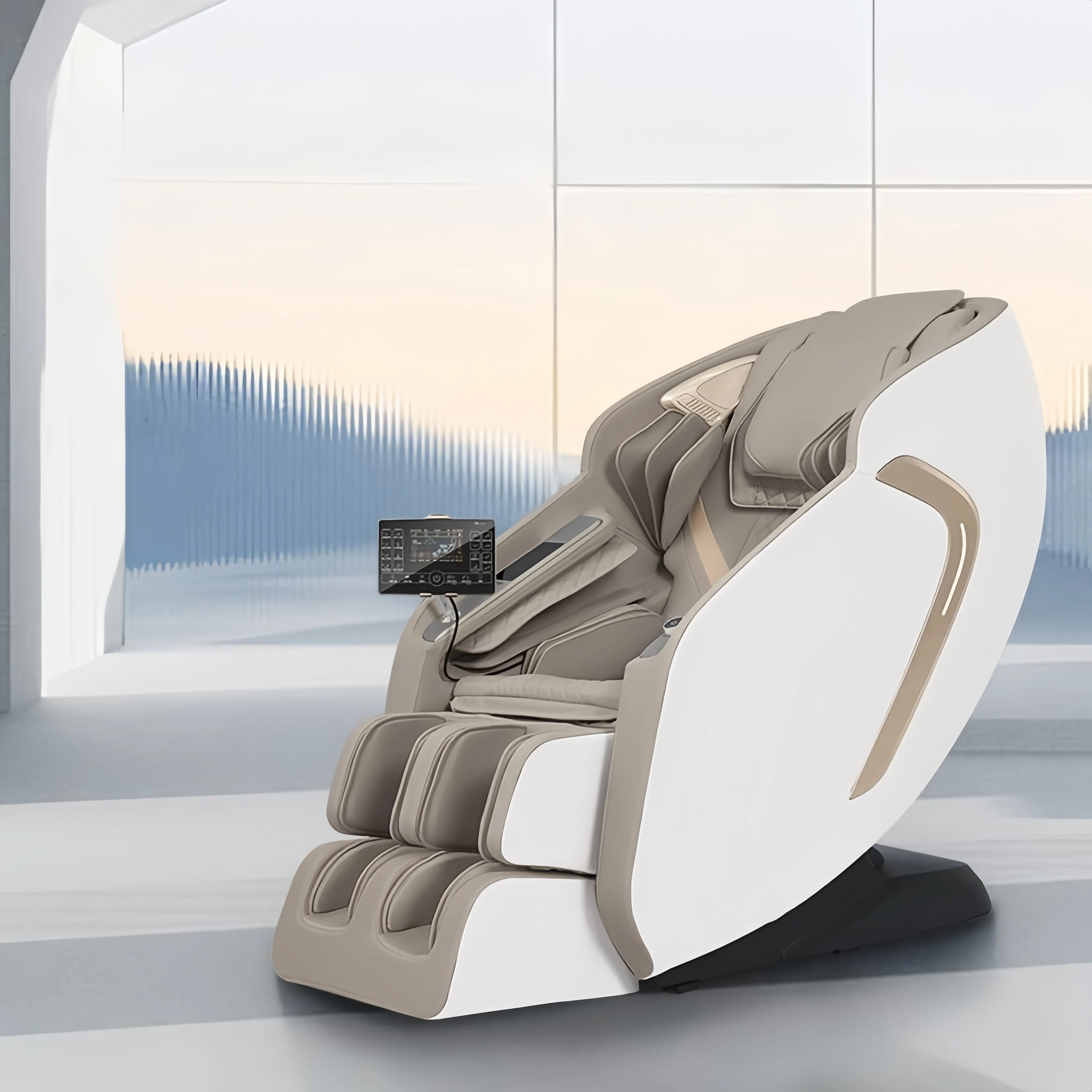 Dual-Core 4D Full Body Zero Gravity SL Track Massage Chair Graphene Heating Foot Rollers & Extendable Leg Rest