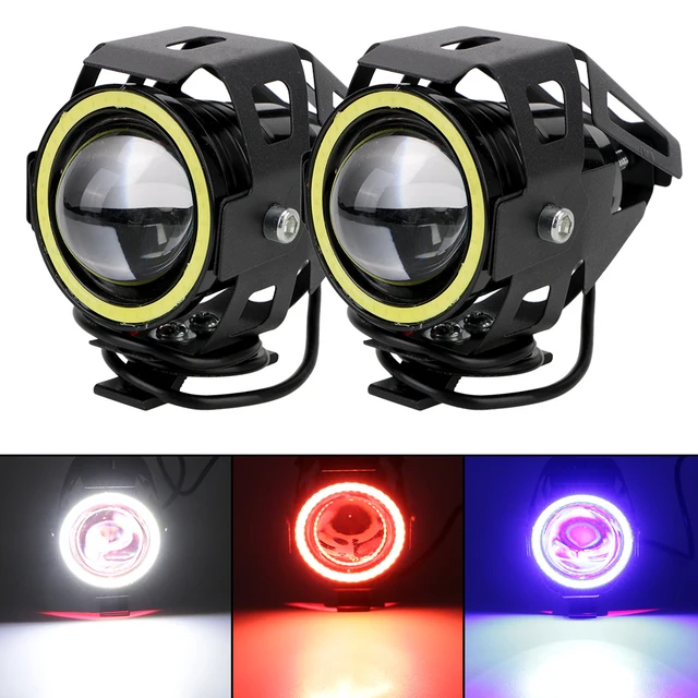 LED motocykl Angel Eyes motocykl LED lampa pomocnicza U7 reflektory reflektory reflektory motocyklowe Super jasne 125W 2 sztuk/zestaw