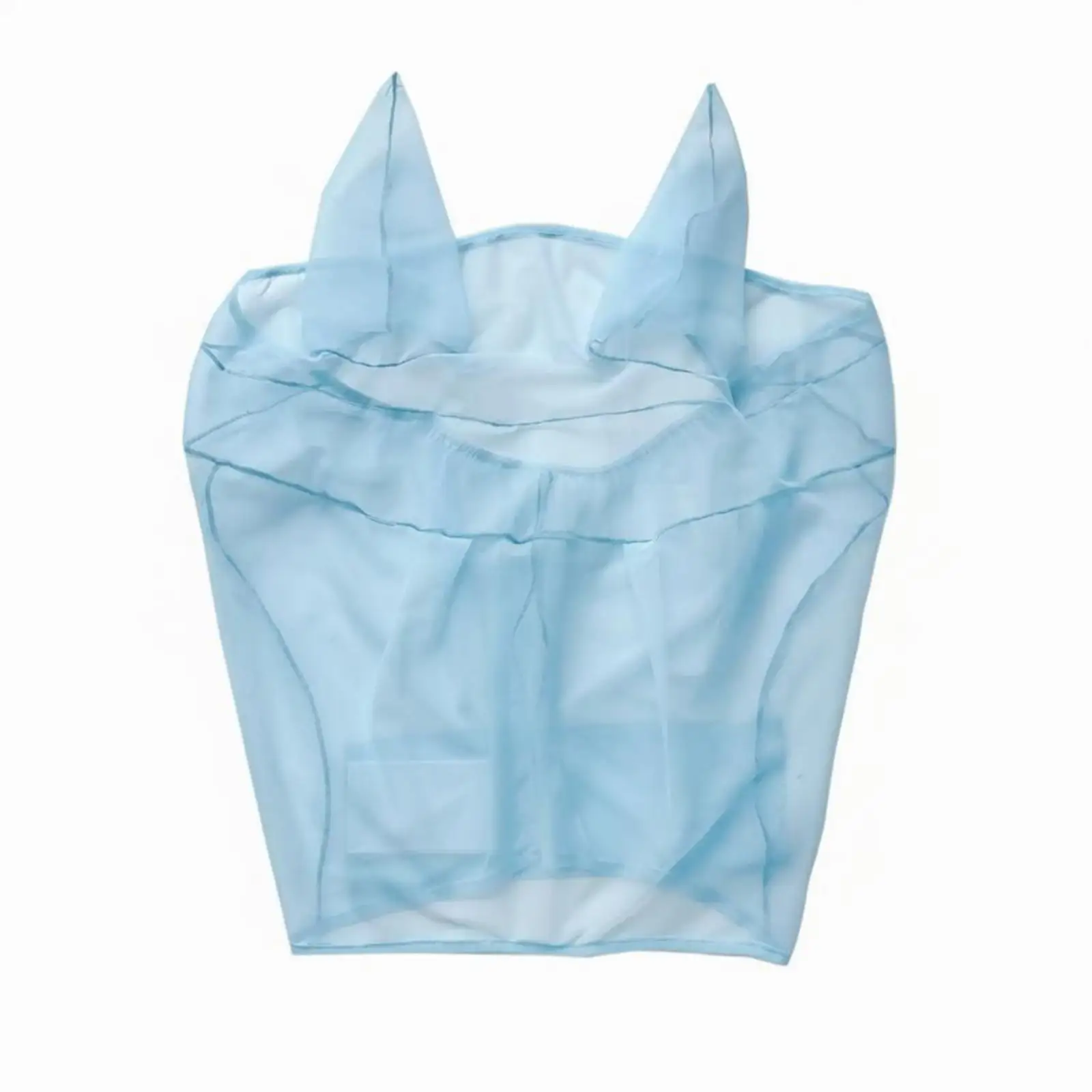 Lightweight Mesh Horse Head Cover Anti Fly Mask Equestrian Hood with Ear Openings for Pasture Horse Gear