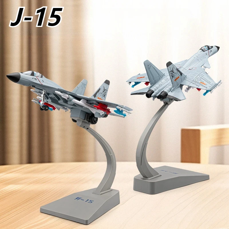 1:89 J-15 Fighter Military Model Fighter Alloy Acousto Optic High Simulation Sound and Light Alloy Toy Ornament Gifts