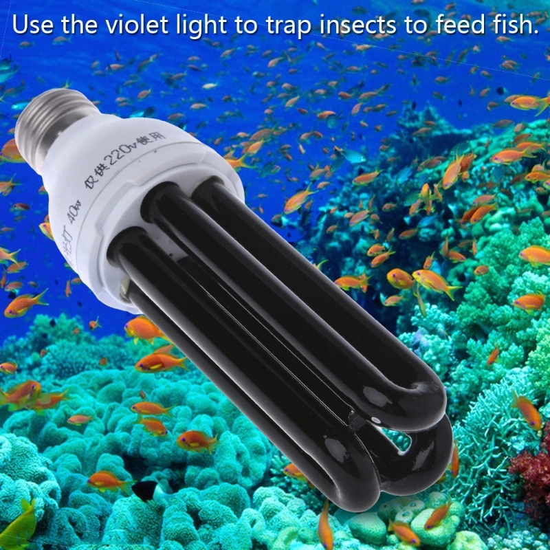 E27 15/20/30/40 واط الأشعة فوق البنفسجية الفلورسنت Blacklight CFL ضوء لمبة مصباح 220 فولت