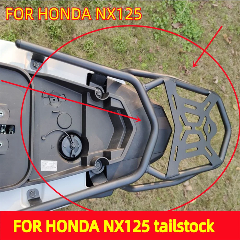 Para HONDA NX125 portaequipajes WH125T-9D portaequipajes portaequipajes reforzado integrado ala trasera de acero alto en carbono NX 125